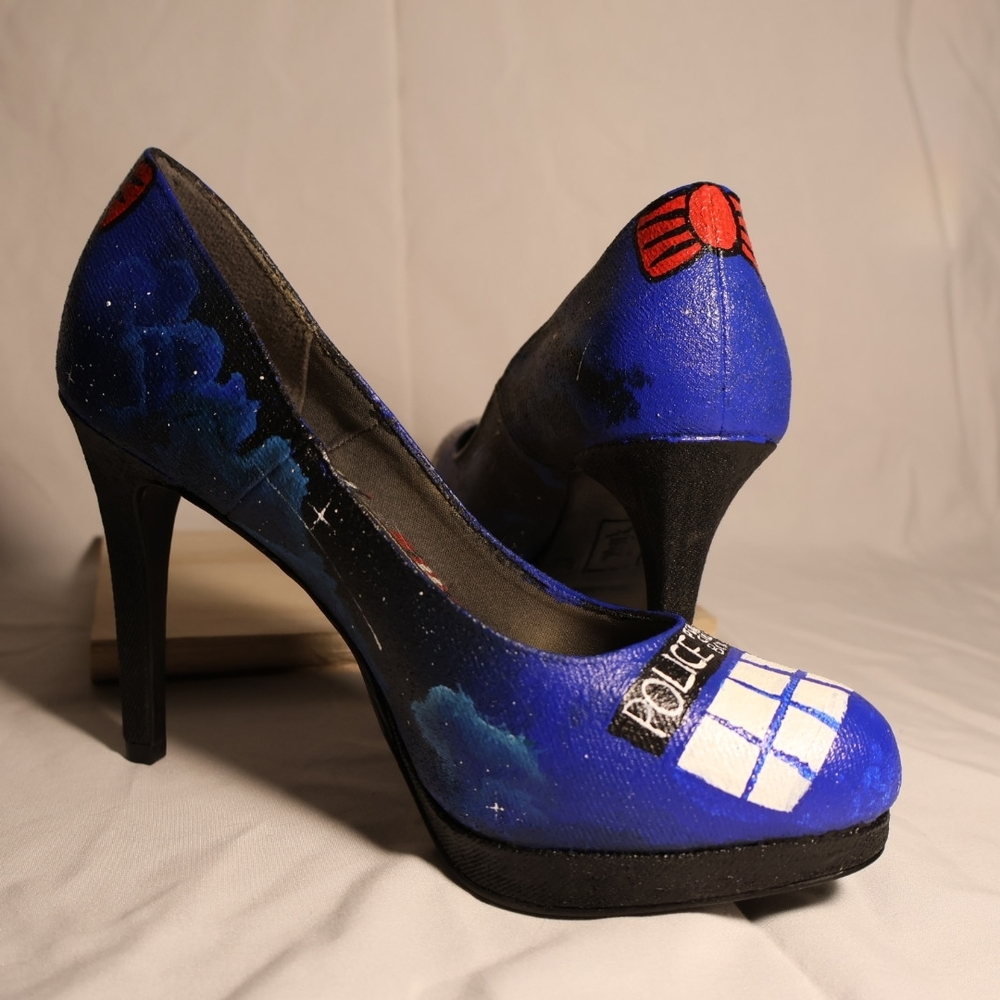 Handpainted Dr. Who Heels